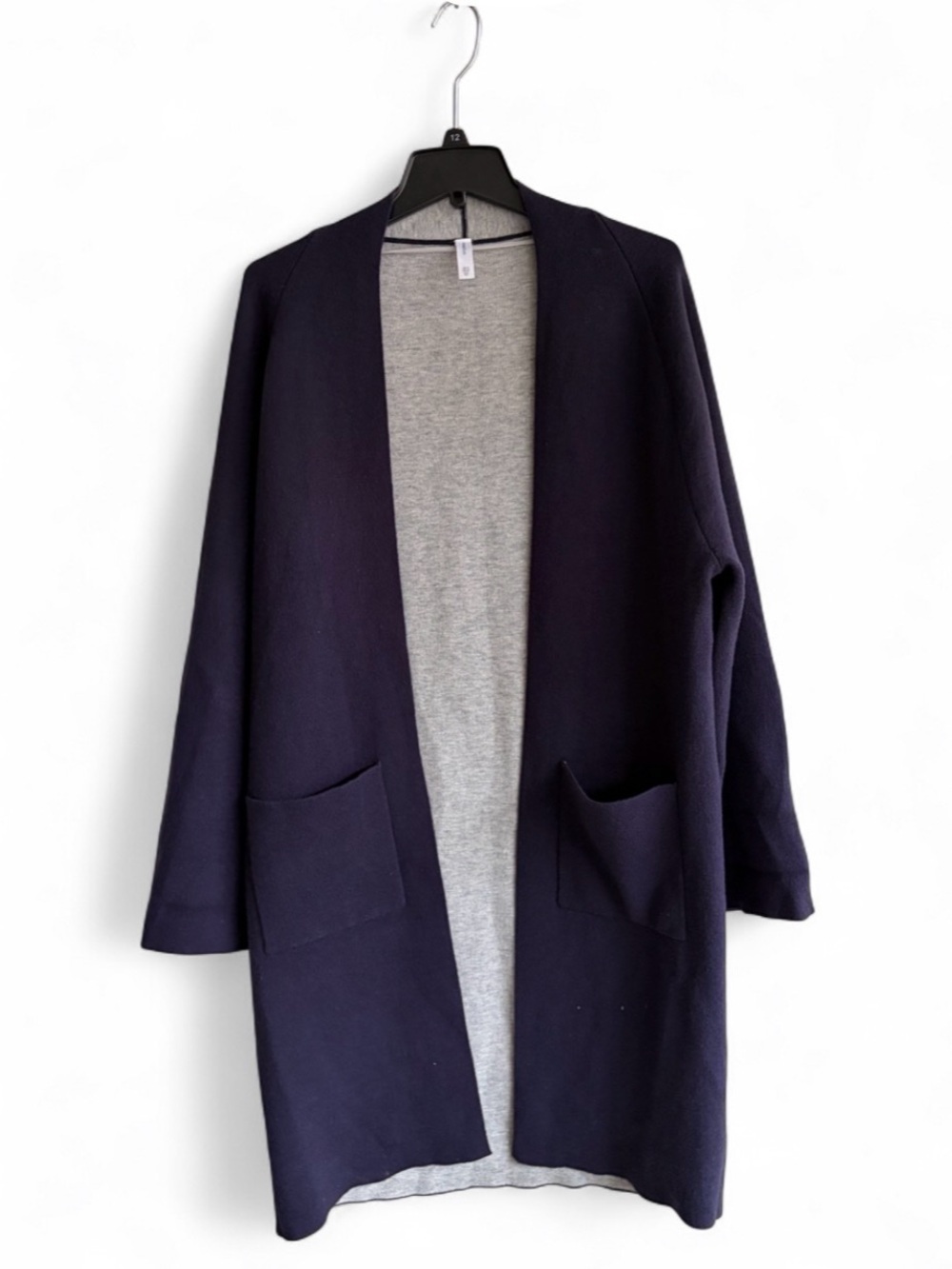 GAP *MERINO WOOL* Blend Open Front Longline Cardigan Dark Indigo Navy Blue - XS